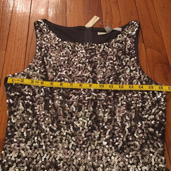 SOLD Grey/Silver Sequin Mini Dress - Picture 7 of 8
